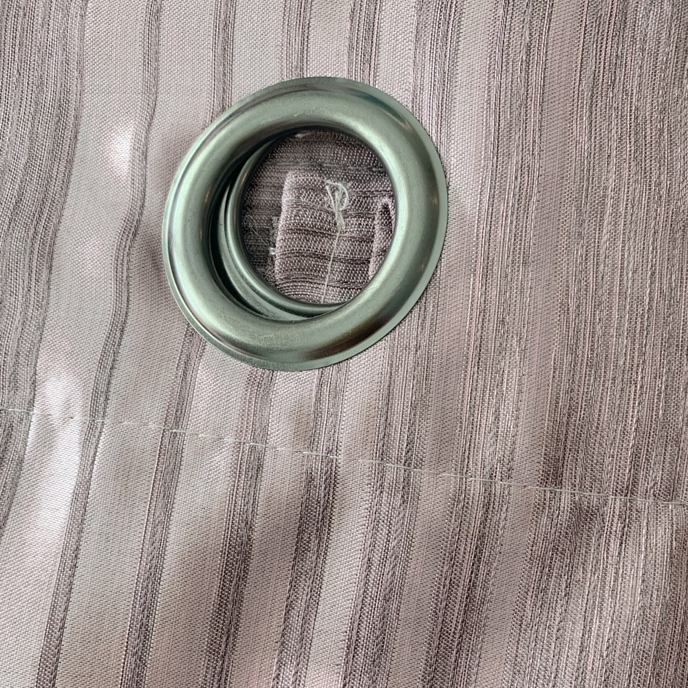Striped Curtain with Silver Grommet